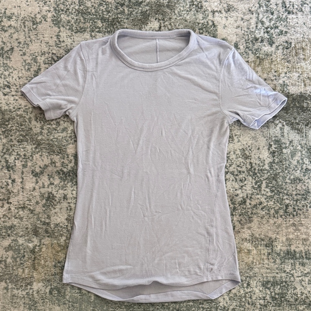 Women's Gray Short Sleeve Top